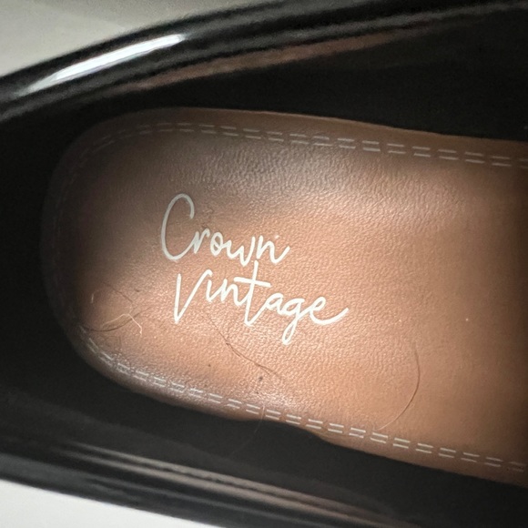 Platform pleather slides w/ purple stripe - Picture 5 of 6